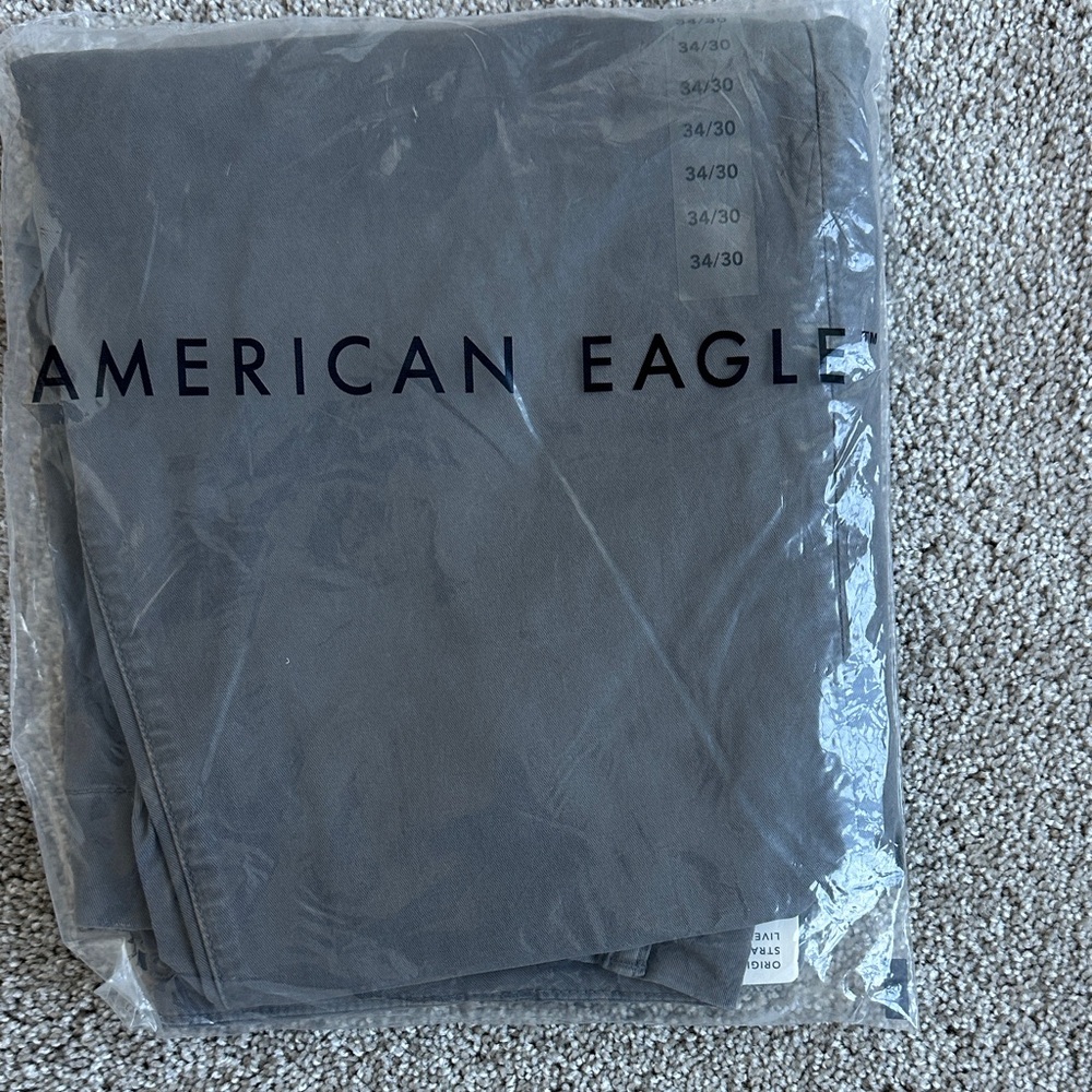 American Eagle Outfitters Gray chinos 34/30 NWT and in packaging